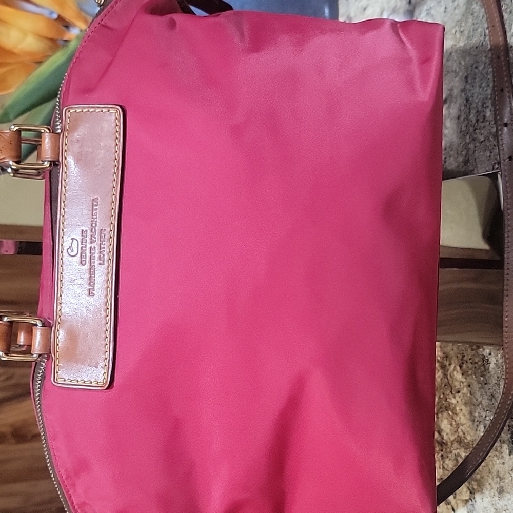 DOONEY & BOURKE RED NYLON SATCHEL TOTE - Picture 7 of 12